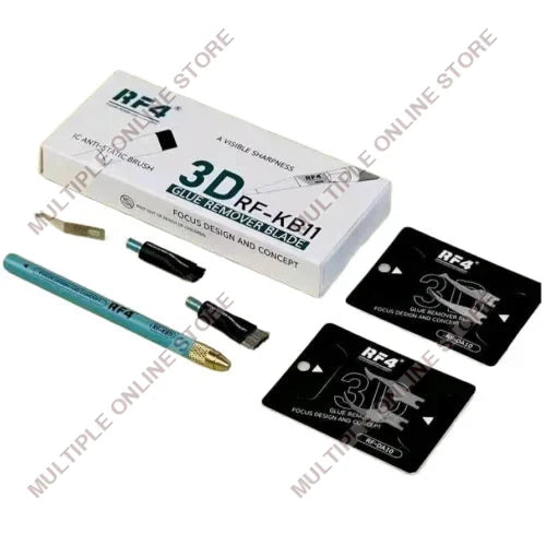 RF4 RF-KB11 3D Glue Remover Blade Set 5 in 1 with IC Anti Static Brush