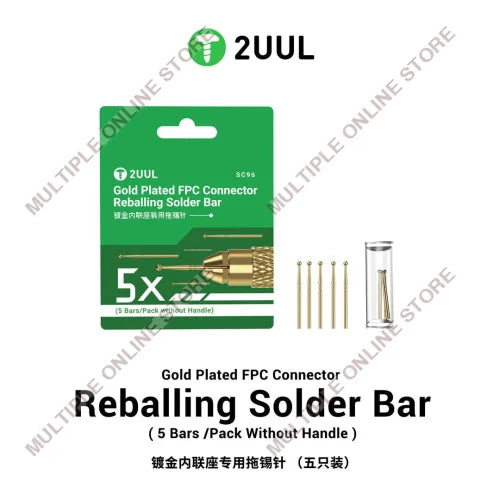 2UUL SC96 Gold Plated FPC Connector Reballing Solder Bar (5 Bars/Pack without Handle)