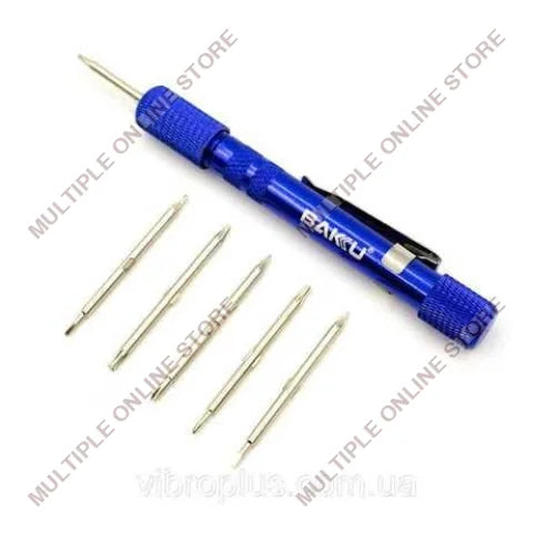 BAKU BK-312 Screwdriver 6 Double Sided Heads 12 in 1 Set