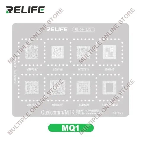 RELIFE RL-044 MQ1 Qualcomm/MTK CPU Tin Steel Stencil