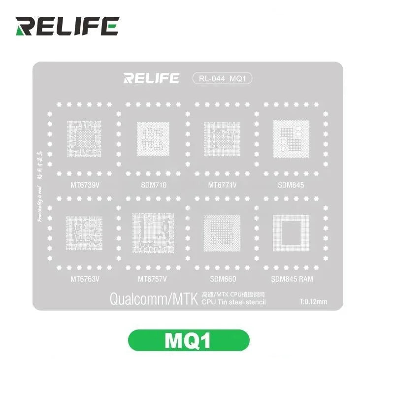 RELIFE RL-044 MQ1 Qualcomm/MTK CPU Tin Steel Stencil