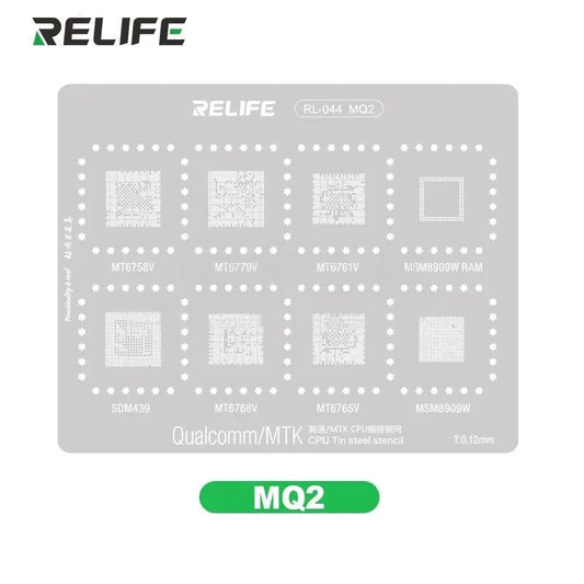RELIFE RL-044 MQ2 Qualcomm/MTK CPU Tin Steel Stencil