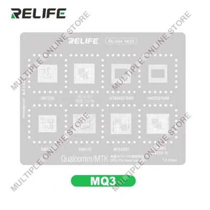 RELIFE RL-044 MQ3 Qualcomm/MTK CPU Tin Steel Stencil