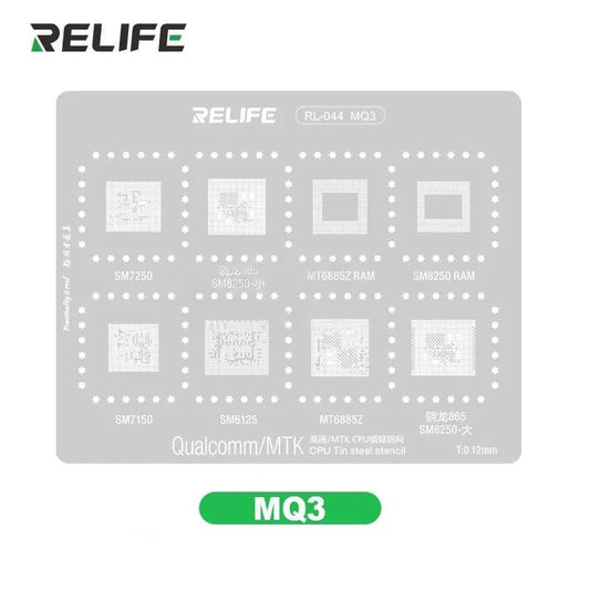 RELIFE RL-044 MQ3 Qualcomm/MTK CPU Tin Steel Stencil