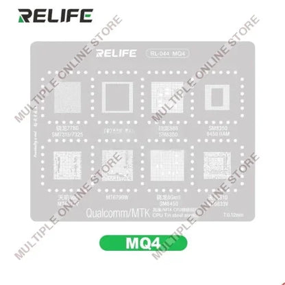 RELIFE RL-044 MQ4 Qualcomm/MTK CPU Tin Steel Stencil