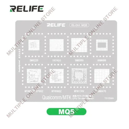 RELIFE RL-044 MQ5 Qualcomm/MTK CPU Tin Steel Stencil
