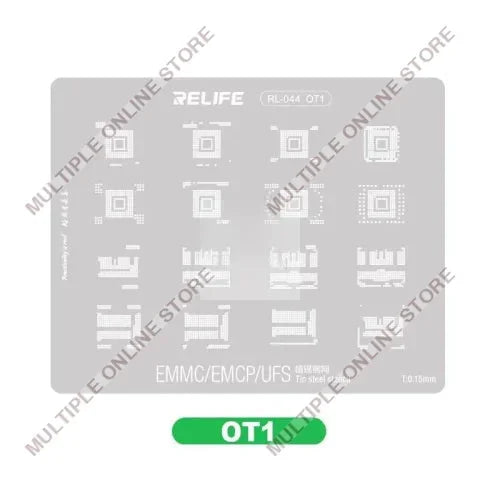 RELIFE RL-044 OT1 EMMC/EMCP/UFS Tin Steel Stencil
