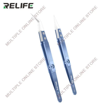 RELIFE RT-11E & RT-15E Precision Titanium Tweezer Set 2 in 1
