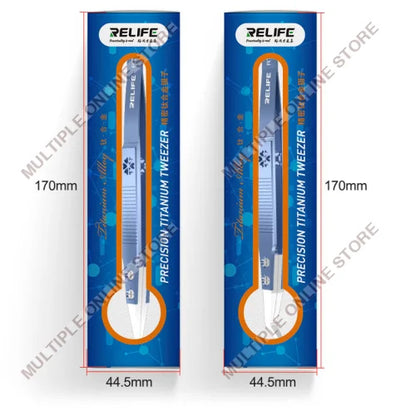 RELIFE RT-11E & RT-15E Precision Titanium Tweezer Set 2 in 1