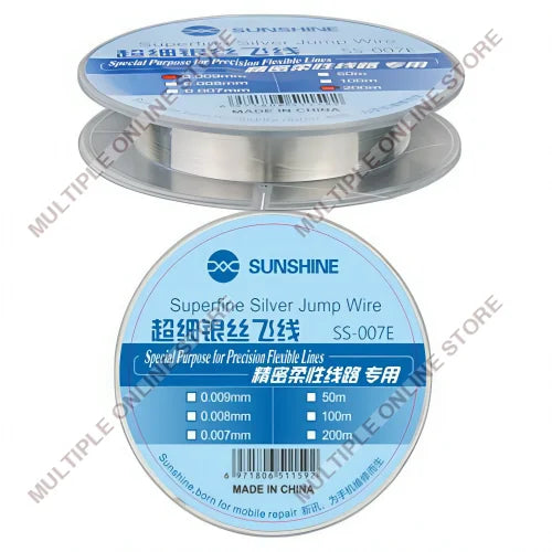 SUNSHINE SS-007E Superfine Silver Jump Wire (0.007MM & 200M)